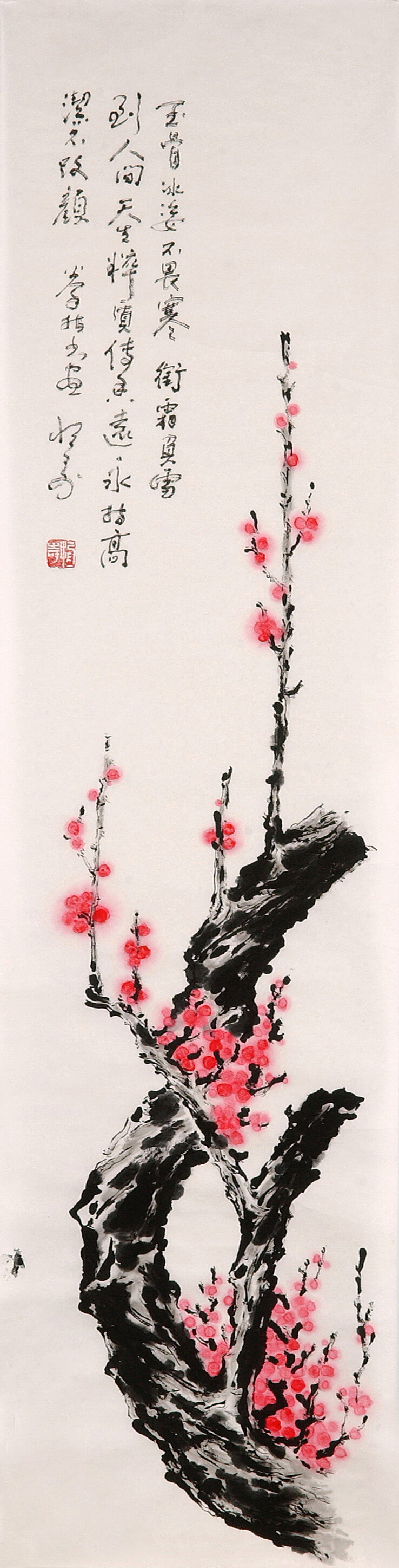 梅花 拳指水墨畫 陳恆壽